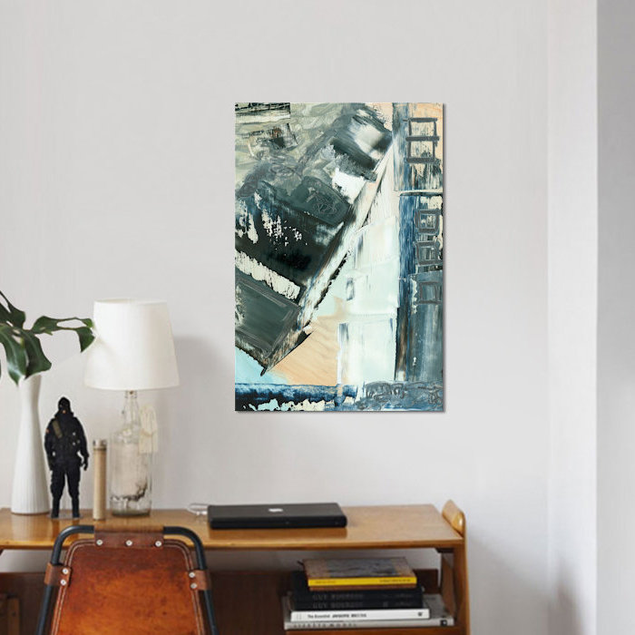« avenue ii », impression sur toile, H 26 po x l 18 po x P 1,5 po, Toile avec cadre noir, Pas de tapis