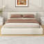 Lit double, [Revêtement beige élégant]-174701279