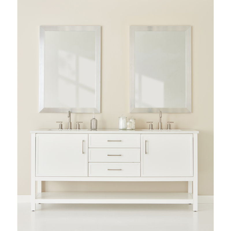 Miroir Laurel nickel brossé, Nickel brossé