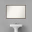 Miroir mural non biseauté en bois franc-572349817