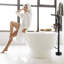 Robinet de baignoire sur pattes à poignée simple