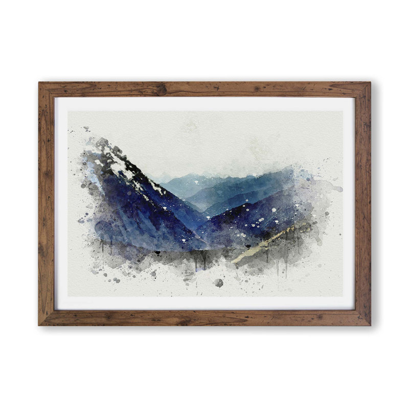 Trail in the Annapurna Circuit Nepal - Framed Print, 62cm H x 87cm W x 2cm D, Walnut