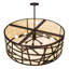 Luminaire suspendu tambour 8 lumières Spoutnik