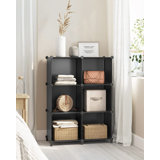 Sturdy Modular Bookcase, Customizable 6-Cube Organizer For Bedroom And Living Room, Glossy Finish