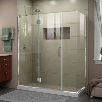 Unidoor-X 64" x 72" Rectangle Hinged Shower Enclosure