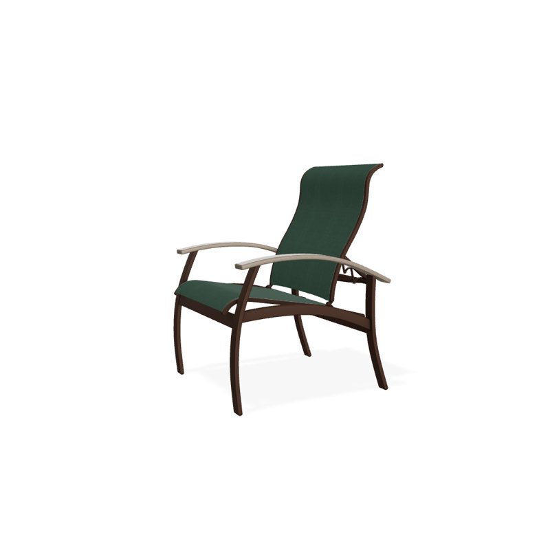 Chaise de patio Askar, Kona texturé, Désert, Vert forêt 22D Sunbrella® vert