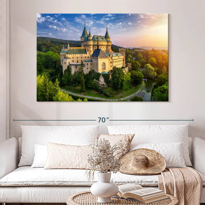 Lilie majestueux château de Bojnice, H 34 po x l 51 po