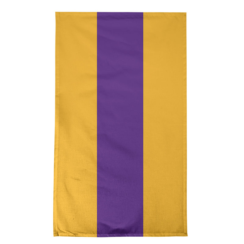 Serviette de thé à rayures pour équipe de football baltimore retour, Cotton, Gold/Purple/Gold Los Angeles Basketball