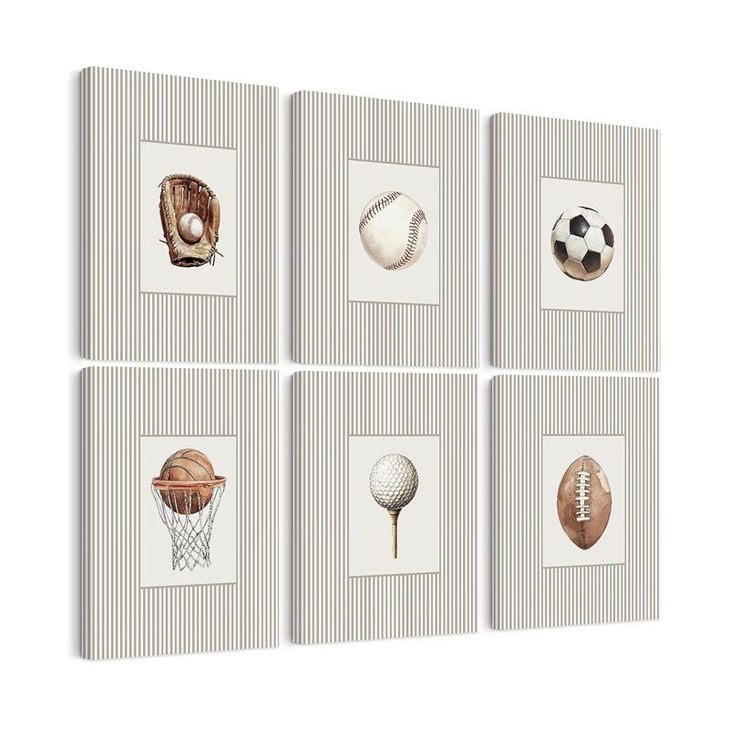 6 Piece Wrapped Canvas Print