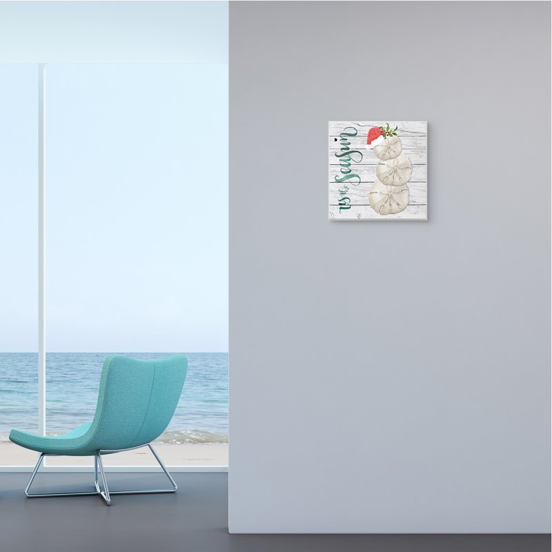 Traduction libre «Tis The Sea Sun», H 12 po x l 12 po x P 0,5 po, Plaque murale