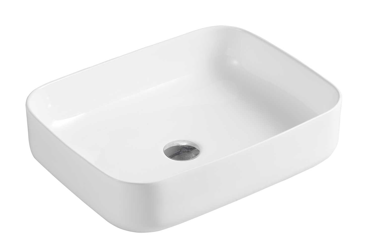 Belfry Bathroom Deanda 510mm L x 510mm W White Ceramic Rectangular Sink ...