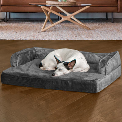 Plush & Velvet Comfy Couch Sofa-Style Pet Bed