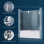 Porte de baignoire coulissante simple sans cadre de 56 à 60 po x H 62 po avec verre trempé transparent de 3/8 po-65723847