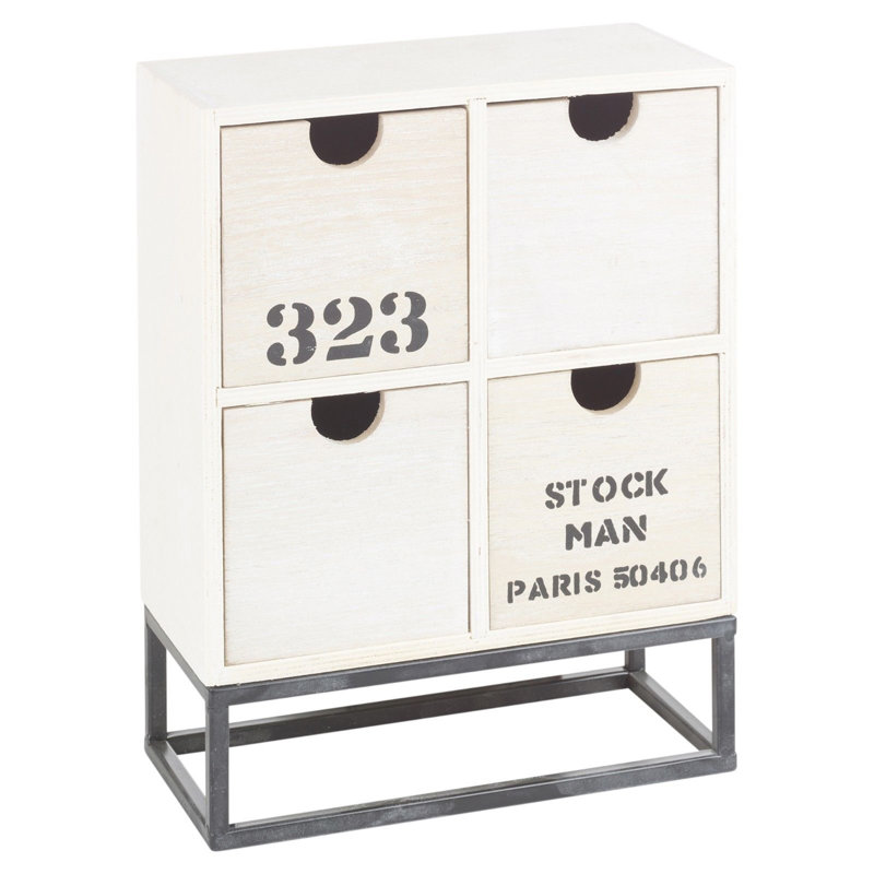 4 Drawer 20cm W Chest