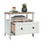 Classeur latéral, petit classeur, classeur en bois, classeur blanc, grand tiroir