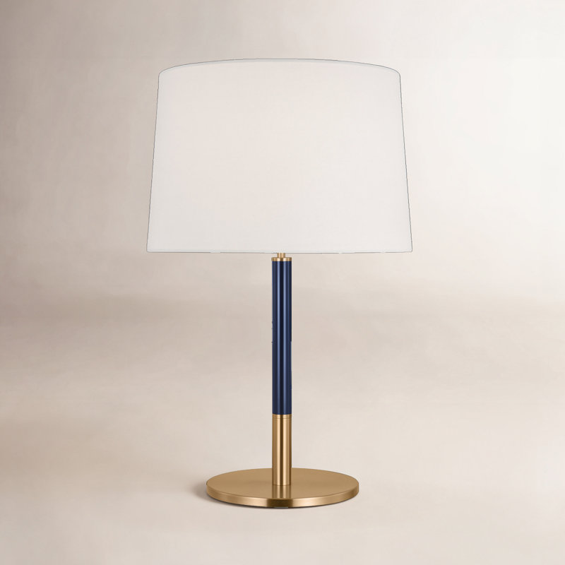 Metal Table Lamp, Burnished Brass Navy