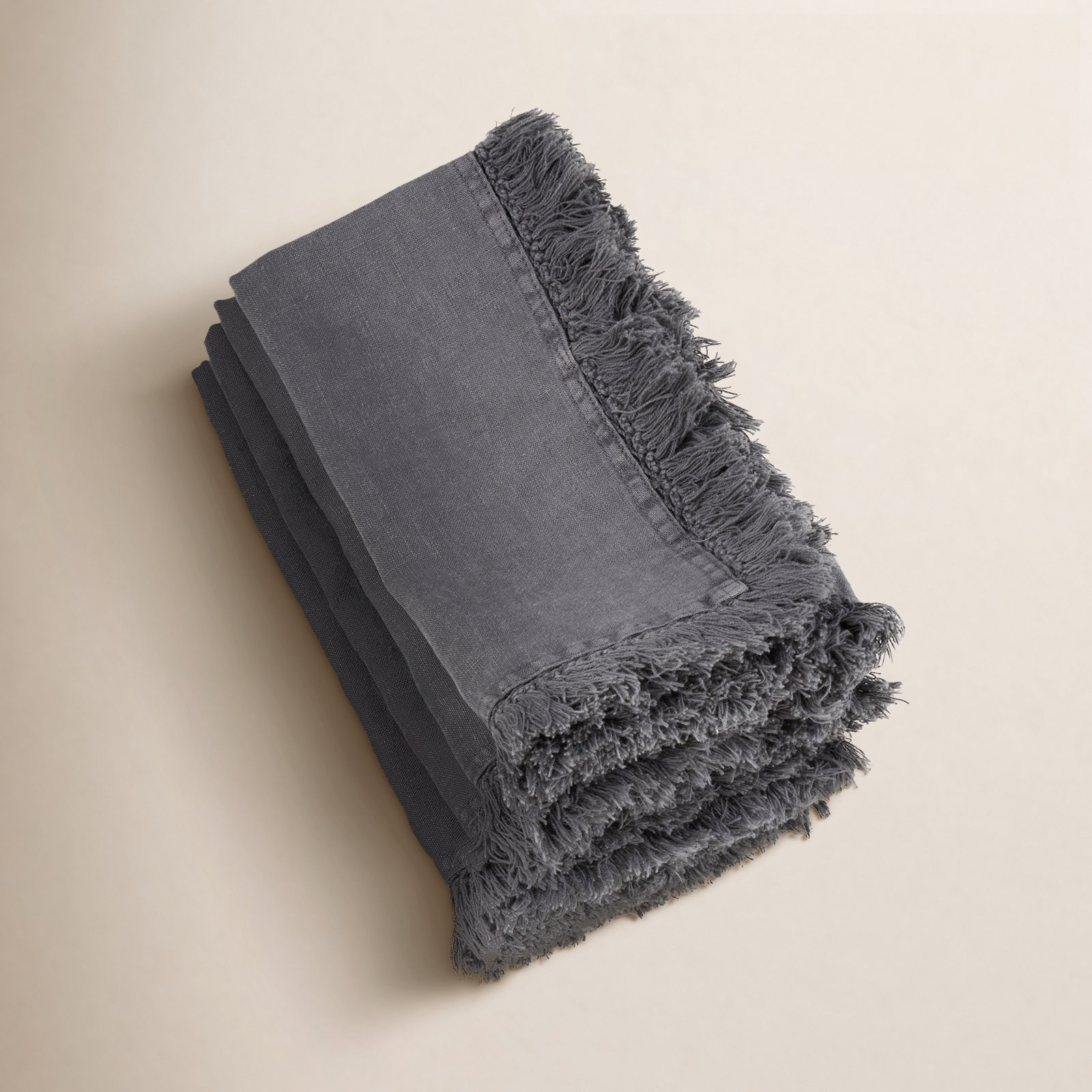 Refined Rustic Collection Refined Rustic Linen Napkin, Gray