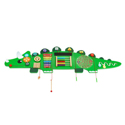 Dinosaur Activity Wall Busy Board Panels, 11 Activities, Montessori Sensory Wall Toy for Kids 3-12 Years, Montessori Learning Activity Center, Ideal for Toddler Playroom Nursery Classroom