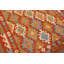 Tapis orange en laine réversible Kilim