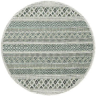 Teppich Burnette in Grün/Beige