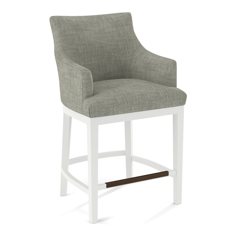 Upholstered Counter Stool, White, 61612-74