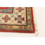 Tapis décoratif en laine rouge/beige en laine de conception unique 4 pi x 5 pi 9 po noué à la main New Age Finest