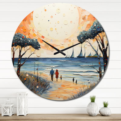 Horloge murale plage
