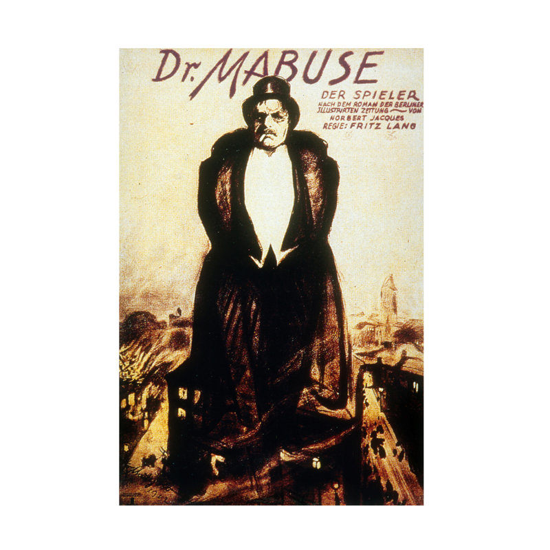 «Inconnu» par le Dr Mabuse, le joueur, 1922, art sur toile, 32" H x 22" W
