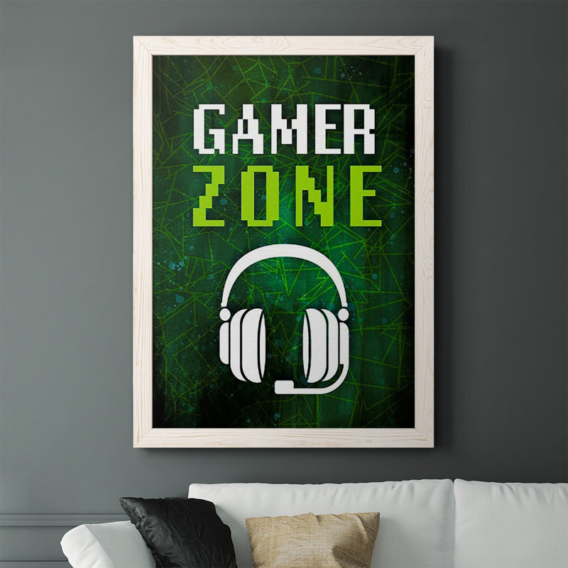 It's Game On IV " It's Game On IV ", White Framed, 37.5" H x 27.5" W x 1" D