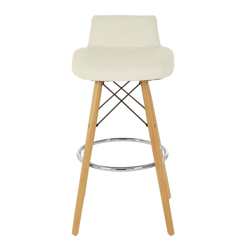 Naya Upholstered Counter Stool with Solid Wood Frame