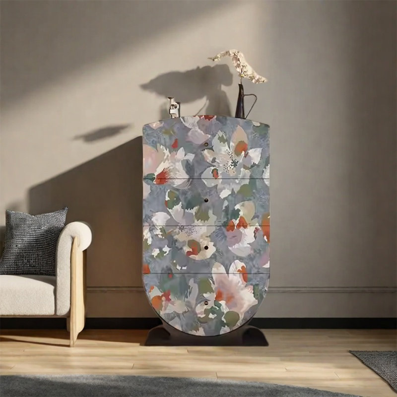 Armoire en pin massif avec 4 tiroirs coulissants
