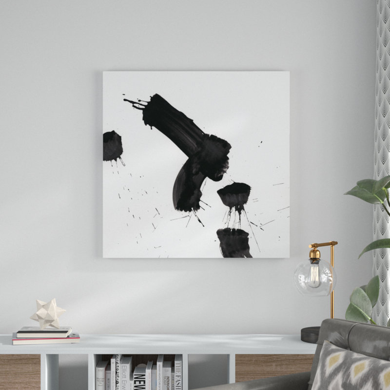 Reproduction d'art sur toile tendue, "Mon monochrome Gestures IV" par June Erica Vess, H 36 po x l 36 po