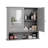 Bathroom Wall Cabinet With 2 Mirror Doors And 1 Shelf-123104349