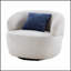 Fauteuil demi-tonneau pivotant pour petits espaces, fauteuil d'appoint rond et confortable avec tissu Sherpa moelleux et rotation à 360 degrés-459973199