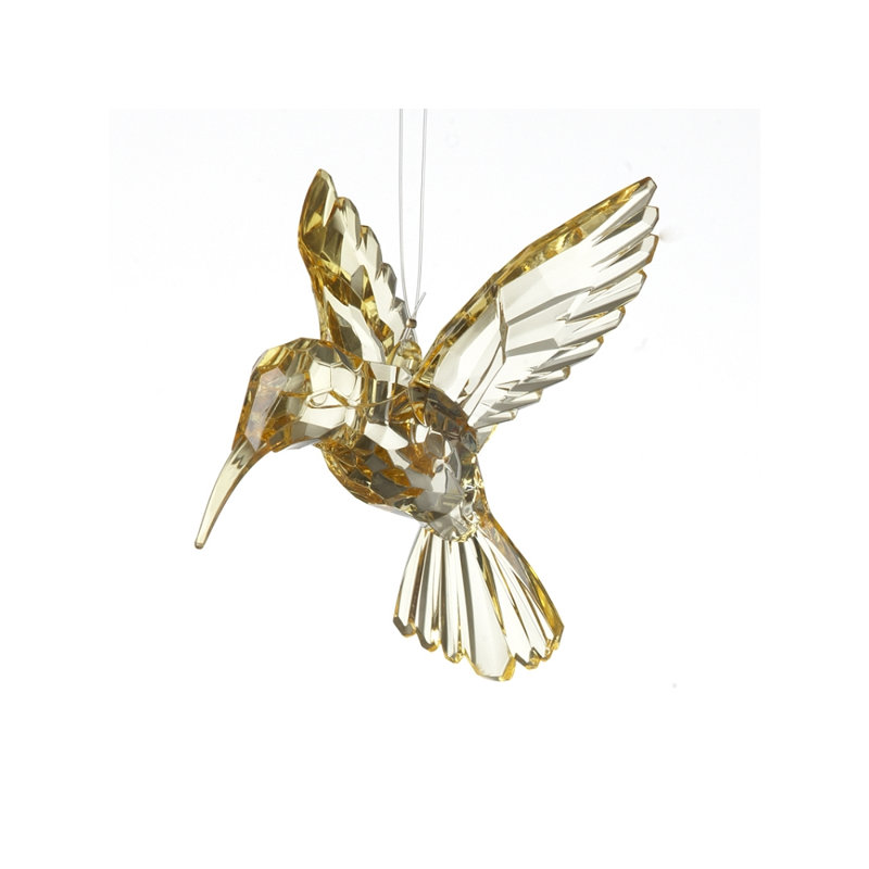 Figurine suspendue oiseau en acrylique humming, Jaune