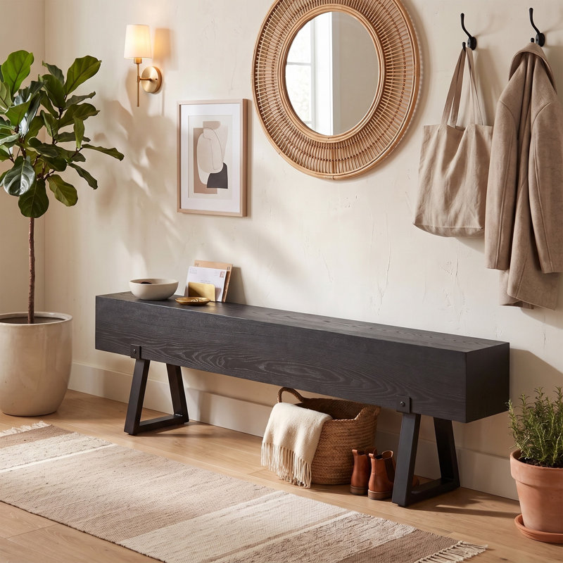 Banc en acier Vonette, Chocolat