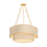Kiso Abaca Chandelier by Noz Nozawa for Corbett Lighting