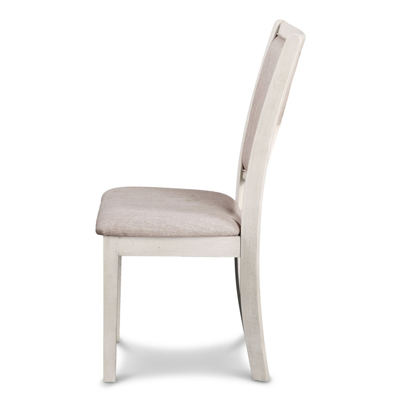 Josiha Wood Dining Chair (Set Of 4), Bisque, Cream/Beige, 4