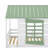 Twin-Over-Twin Size House-Themed Bunk Bed With Convertible Slide And Trundle Bed