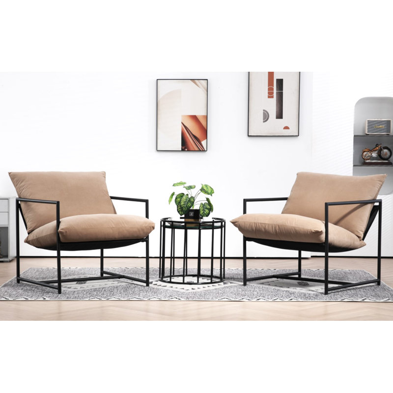 Daut Velvet Armchair, Camel Velvet