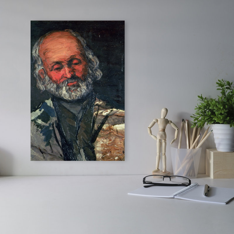 Tête d'un vieil homme, vers 1866, impression d'art abstrait contemporain, portrait mural, H 18 po x l 12 po