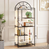 Etagere Bookshelf With Metal Frame And Wood Shelf