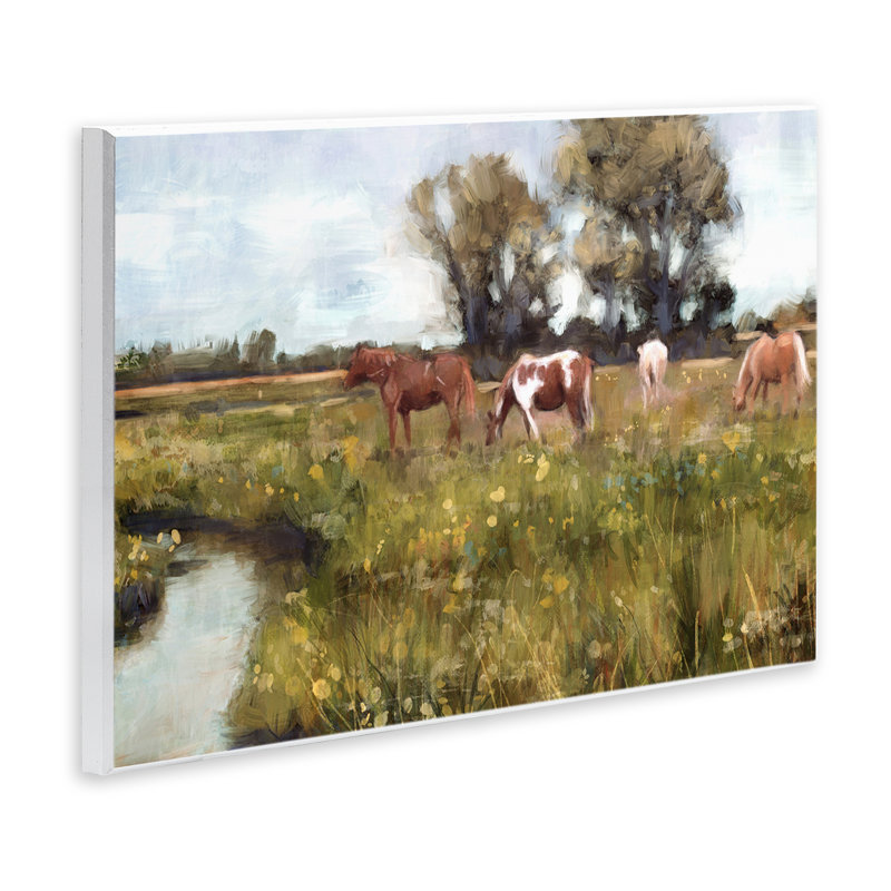 «Lazy Day Horse Landscape» par Nina Blue, H 10 po x l 15 po