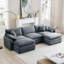 Canapé modulaire surdimensionné avec repose-pieds convertible-2128331089