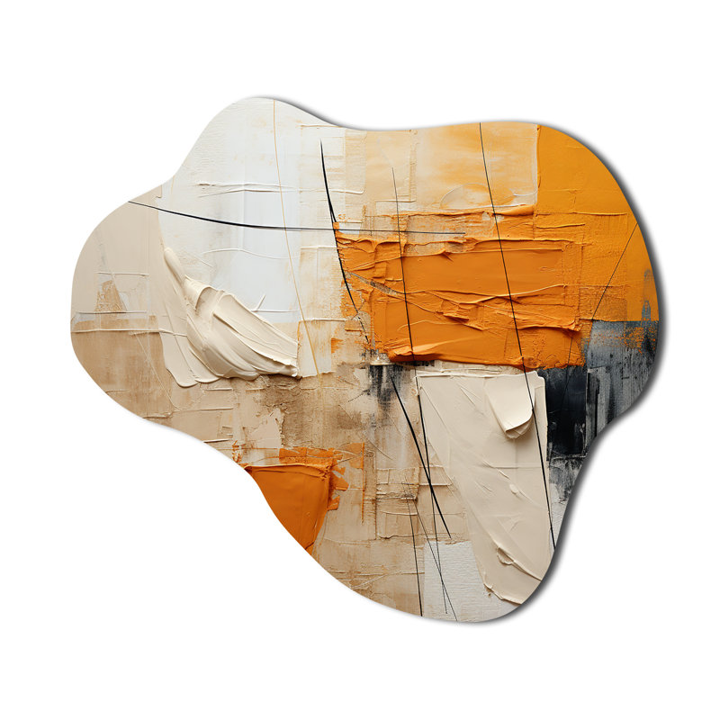 Coddy - Art mural abstrait en métal, collage mural, reproduction de sculpture murale en métal, H 22 po x l 30 po