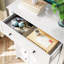 Commode haute 5 tiroirs avec tiroirs profonds et boutons en métal, commode en bois moderne-1243455215