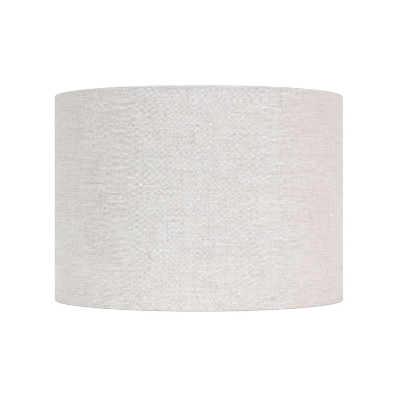 Drum Lamp Shade, 10" H x 14" W x 14" D, Gray/White