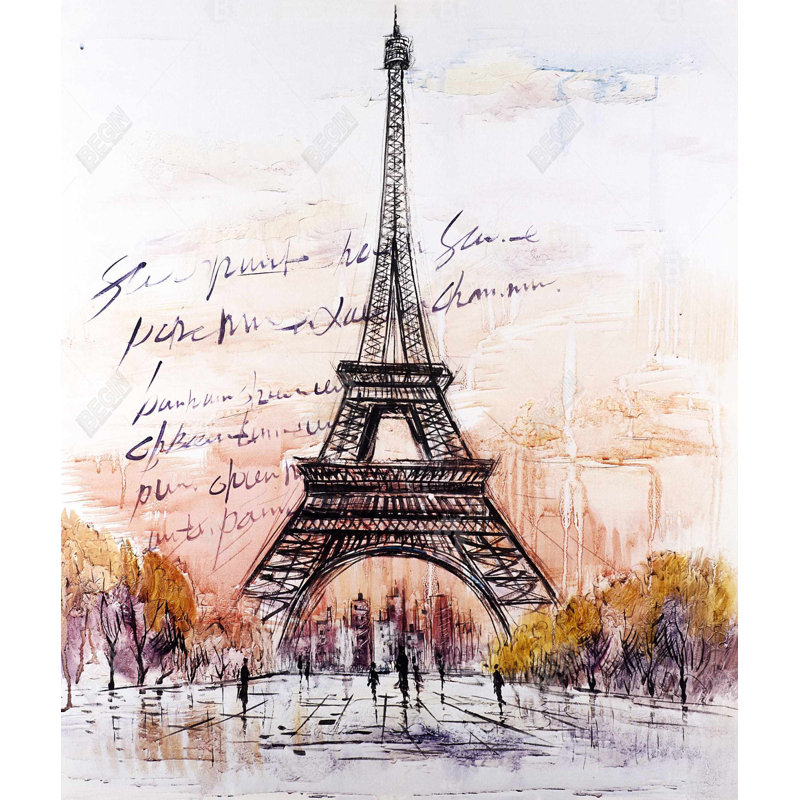 Eiffel Tower Sketch Duvet Cover | Bedroom Street Decor