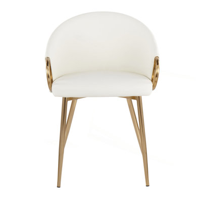 Chaise en métal et similicuir