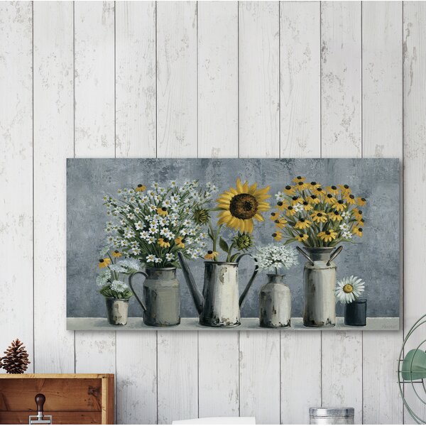 Marmont Hill Eccentric Sunflower On Canvas Painting & Reviews | Wayfair